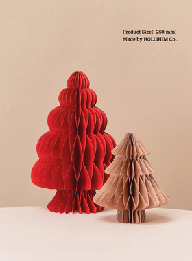 逅里 旺来树 立体折纸工艺摆件 新年红色装饰布置 过年喜庆高级感