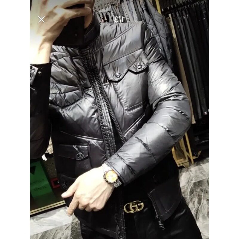 2022 AUTUMN AND WINTER MENS LIGHT AND VERSATILE STAND-UP COLLAR COTTON JACKET EUROPEAN SIMPLE AND FASHIONABLE MULTI-POCKET YOUTH SHORT JACKET