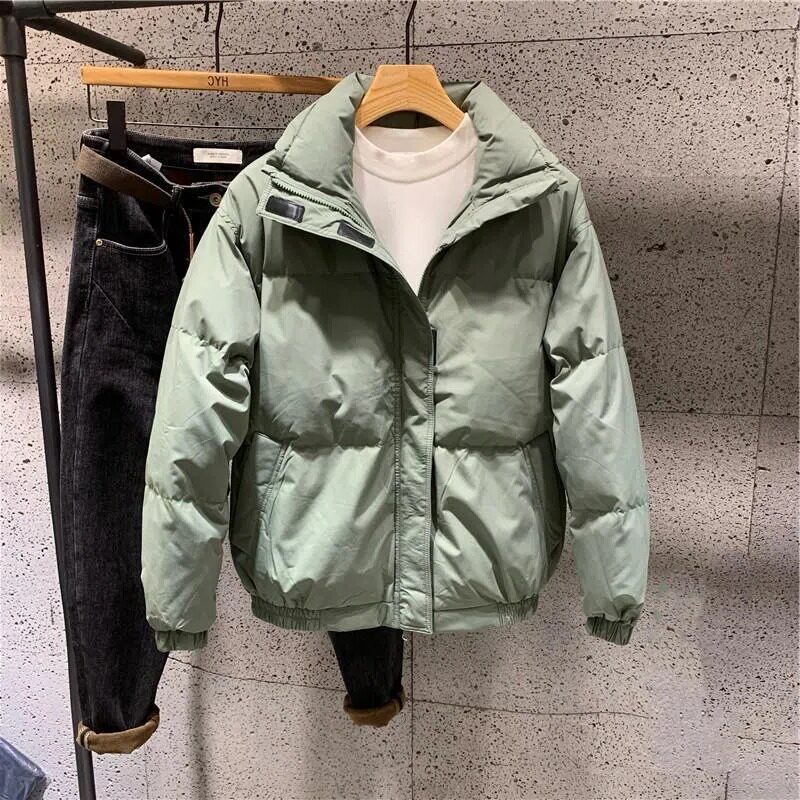 2022 WINTER NEW STAND COLLAR MENS TREND COTTON CLOTHING FASHION TREND LOOSE AND VERSATILE JACKET MENS THICKER BREAD CLOTHES