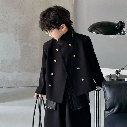 儿童西装套装男童小香风外套秋冬