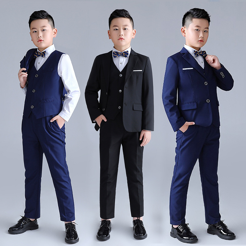花童礼服男童加肥大码西装胖童西服套装儿童主持人大童钢琴演出服