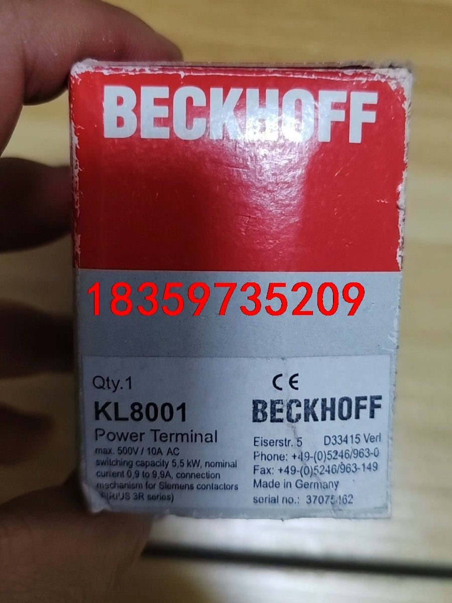 KL8001 德国BECKHOFF倍福模块全新未使用功能包好议价
