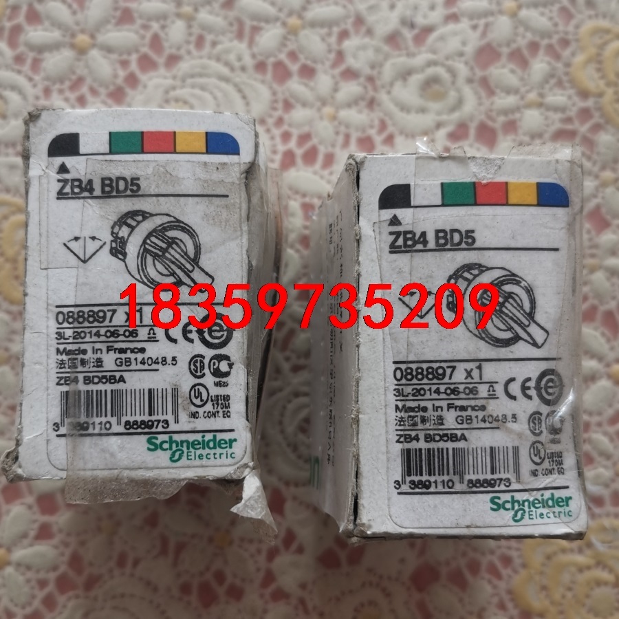 ZB4BD5施耐德XB4系列选择按钮2个全新法国原装进口复位议价