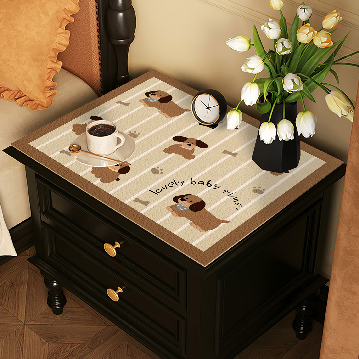 床头柜垫pvc皮革垫梳妆台防尘垫