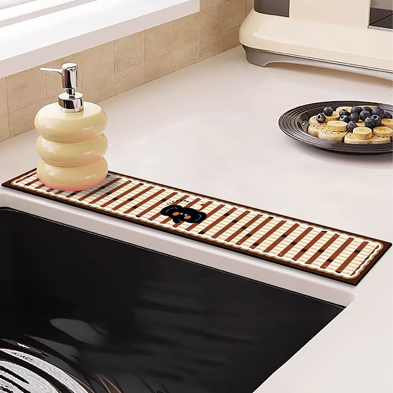 现代厨房洗碗池水龙头吸水垫餐垫