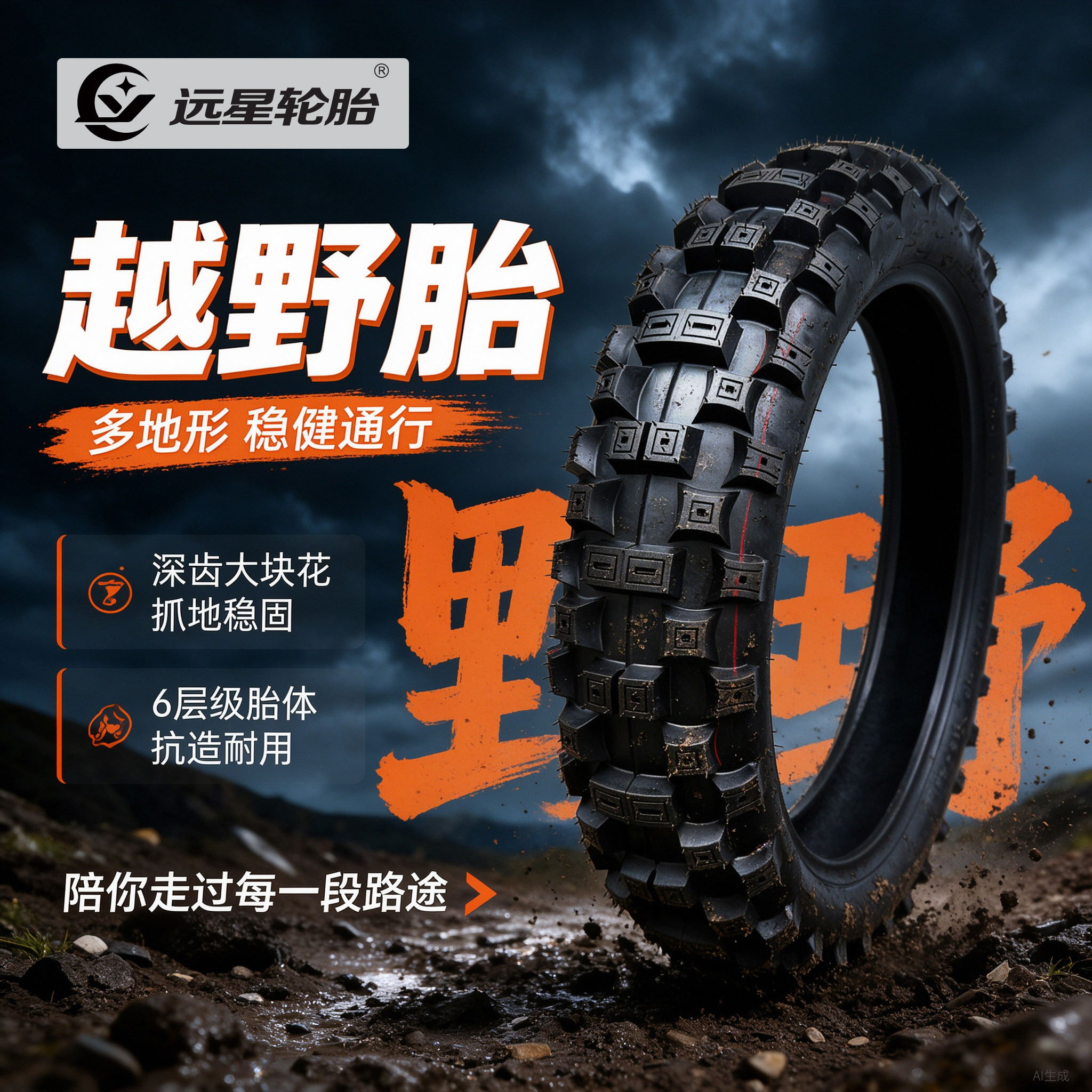 远星轮胎林道胎抓地耐磨图片