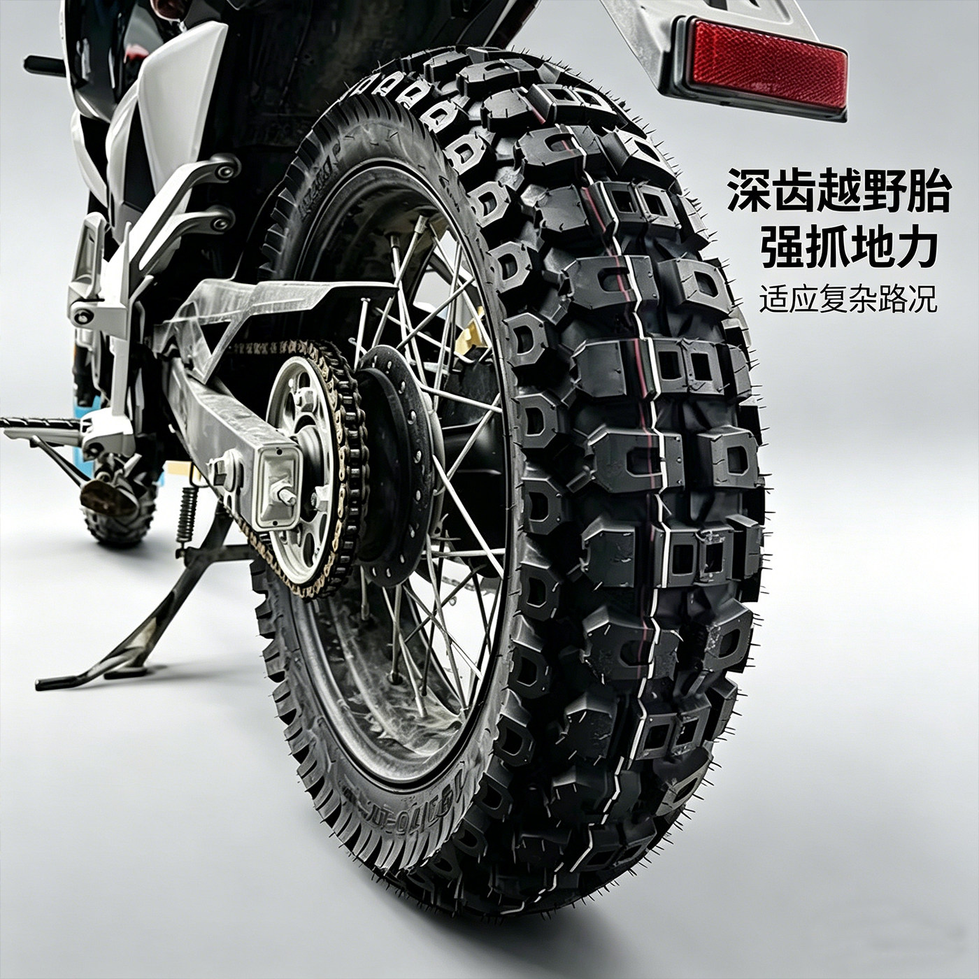 越野摩托车轮胎拉力摩托ADV全地形深齿真空胎17寸KTM 525X 502 DL