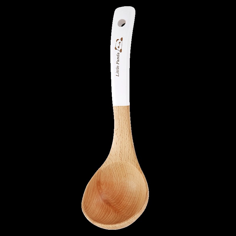食品级榉木新款家用长柄火锅勺盛汤勺长款漏勺套装加厚勺子木勺子