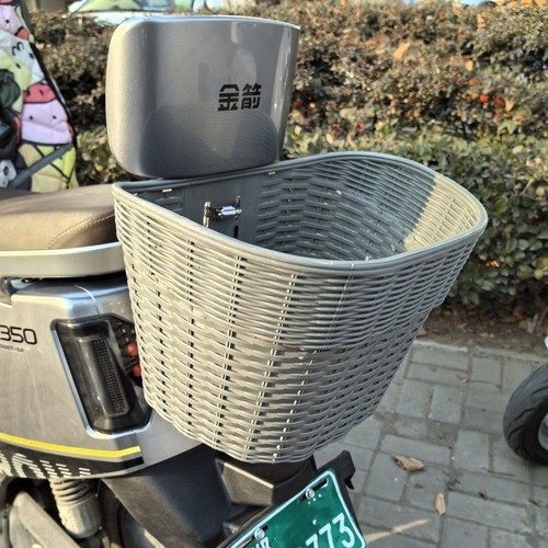 电动车后置车筐摩托车后尾挂篮置物加大神器车篓靠背菜篮子