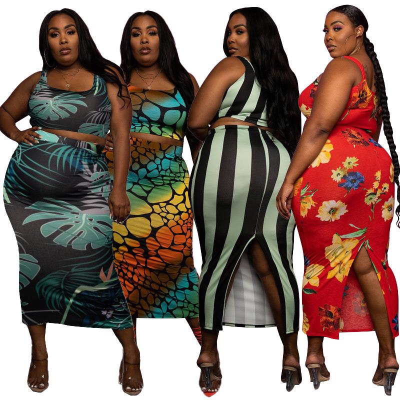 suit two-piece womens size plus suit casual fashion slit