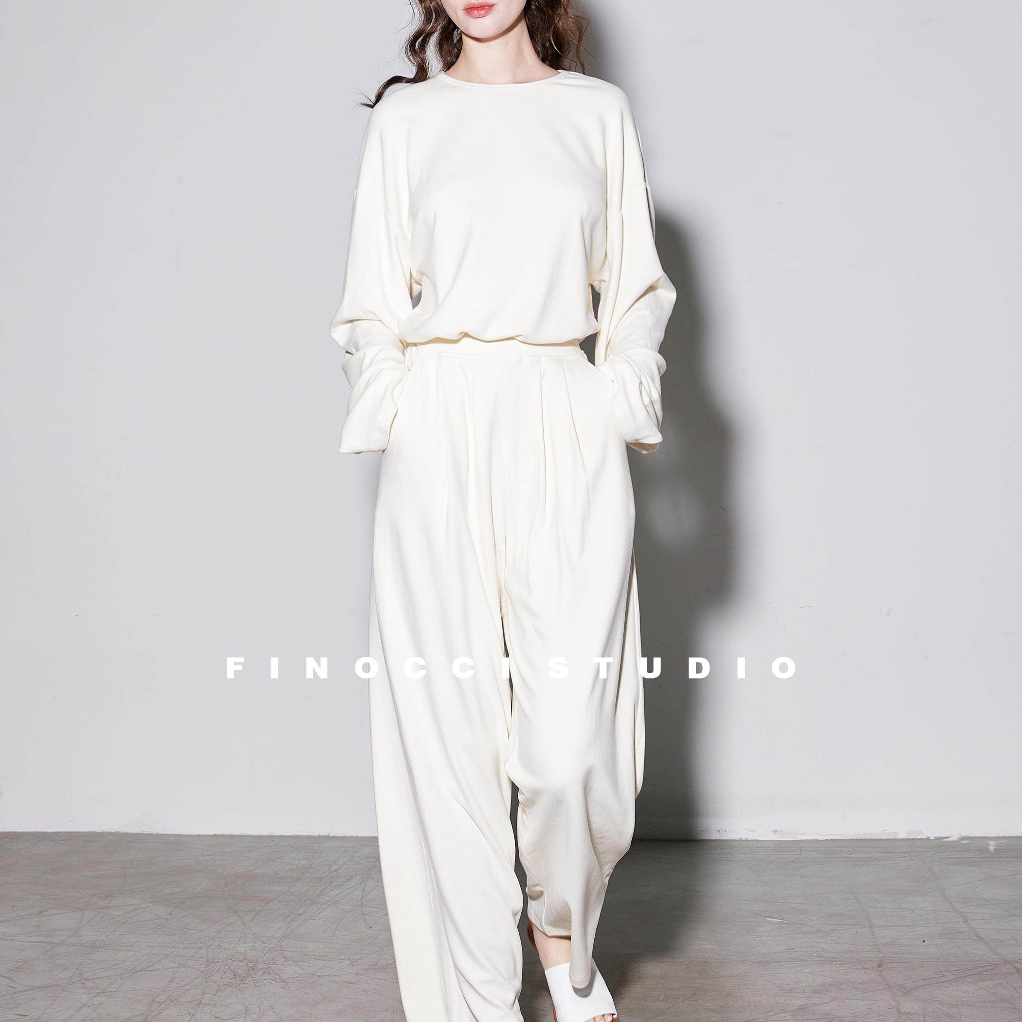FINOCCI 三宅科技保暖绒非常舒服穿上不想换下宽松显瘦松弛感套装