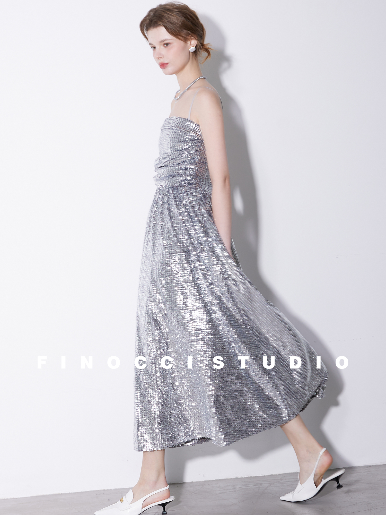 FINOCCI2024早秋新款银河连衣裙