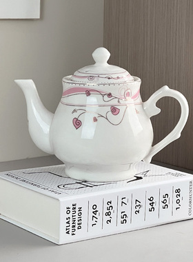 家用陶瓷壶耐高温开水凉水壶大小容量茶水壶过滤花茶壶单壶防爆