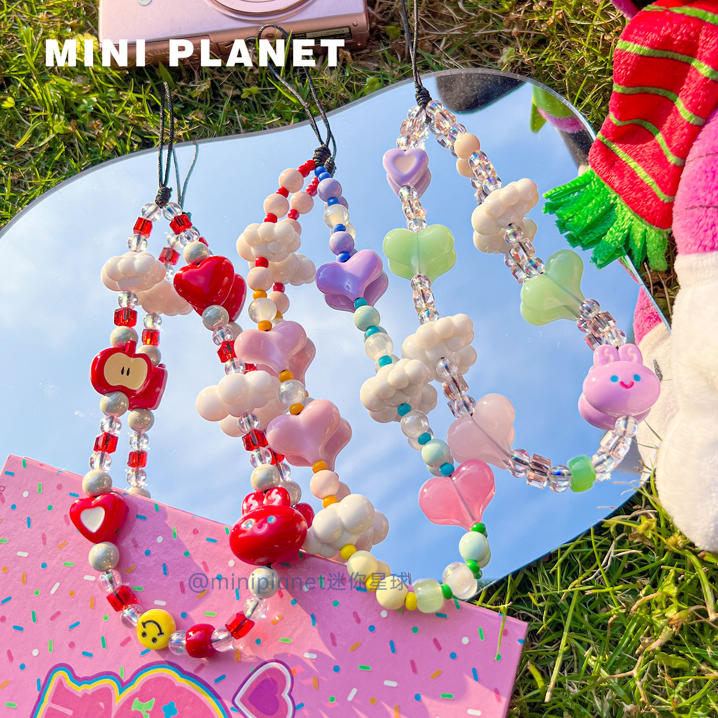 MINIPLANET 原创珠饰马卡龙童趣  Y2K 甜酷风 手机链CCD相机挂链