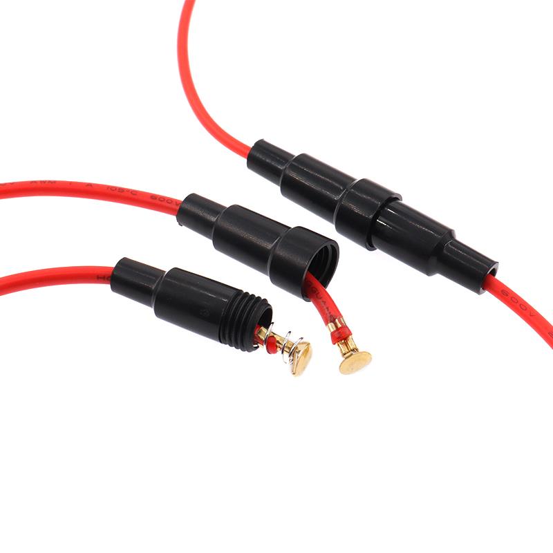 热销保险座5*20/6x30MM带线铜线保险丝管座套管0.3平0.5/0.75/1.3