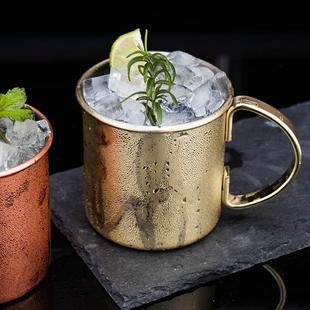 热销304马克杯加厚铜杯莫斯科骡子杯 Moscow Mule光面不锈钢鸡尾