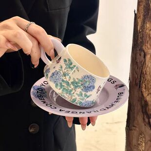 复古咖啡杯高档精致陶瓷杯子办公室茶水杯伴手礼送闺蜜 生日礼物