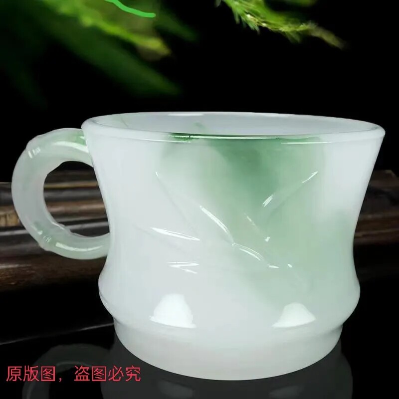 新款高端天然翠绿大号竹节