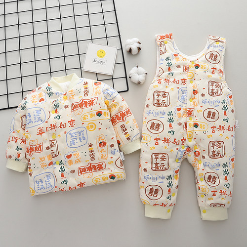 宝宝手工棉花棉衣婴儿加厚冬装