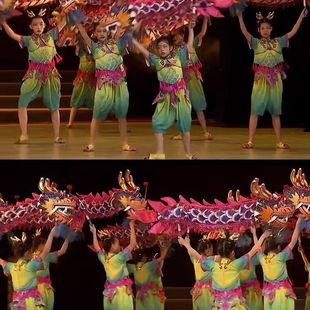 龙的传人舞蹈表演服装元旦新款龙舞蹈道具六一龙女演出服舞狮舞龙