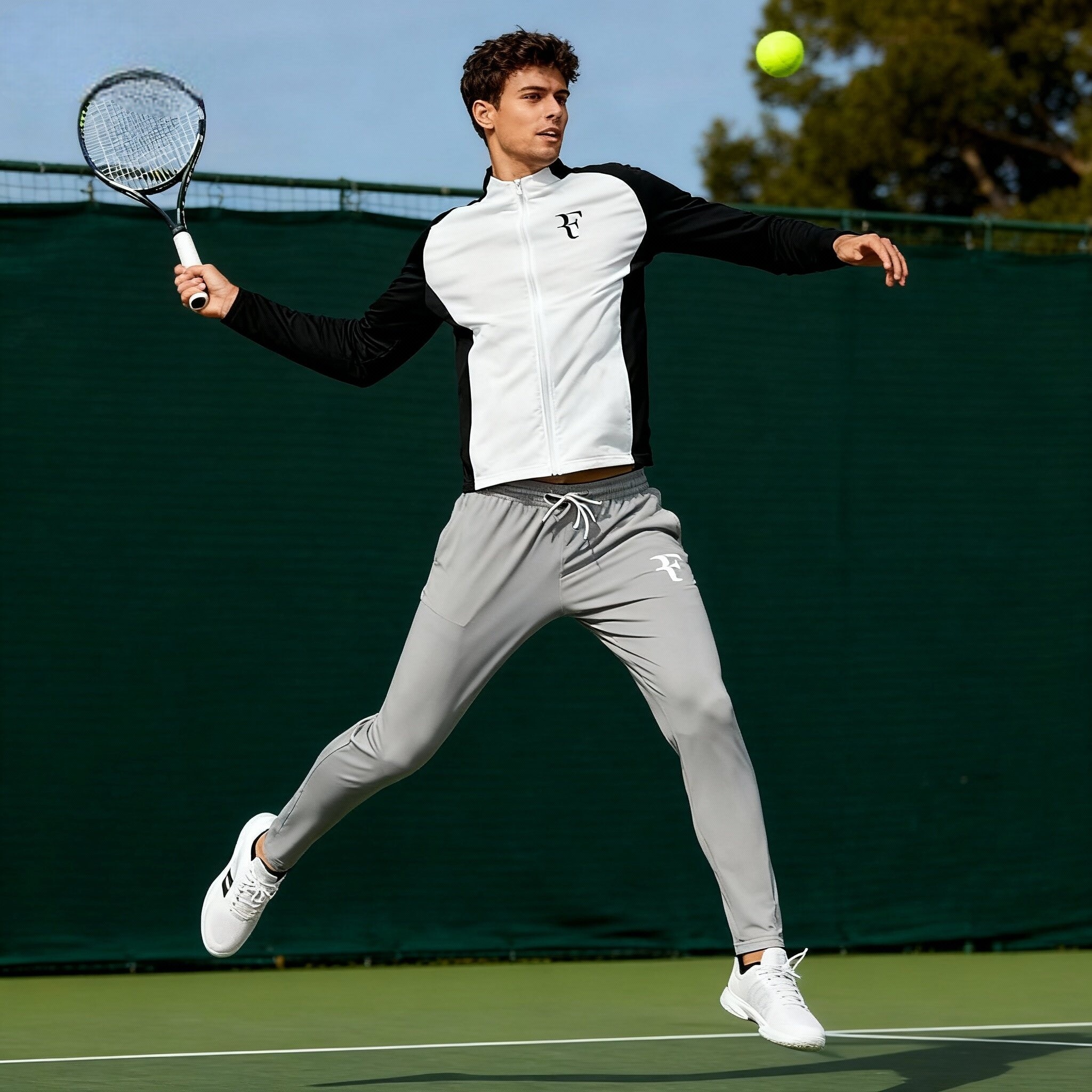 高端网球服外套专业比赛训练健身跑步网球衣拉链长袖定制