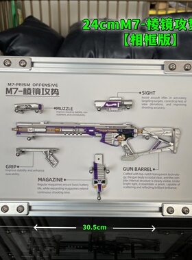 三角洲行动M7棱镜攻势S2拆卸金属枪模型合金腾龙突击步枪气象感应