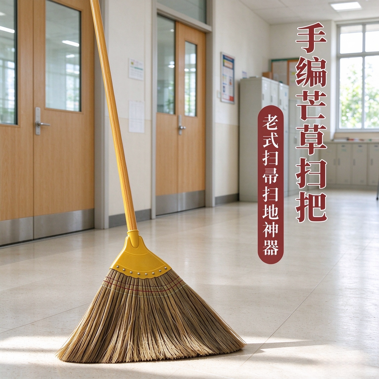 芒草扫把扫地扫帚高粱苗笤帚扫把家用学校工厂地板清洁凤尾草天然