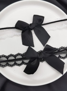 choker超仙少女风蕾丝黑色锁骨链