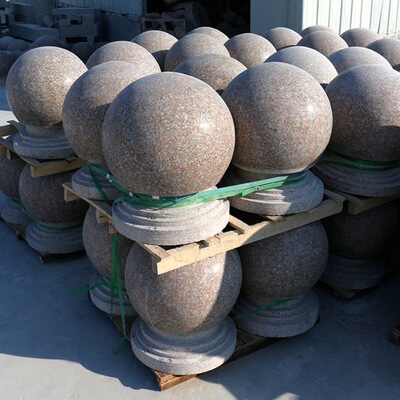 花岗岩石球路障石球挡车石