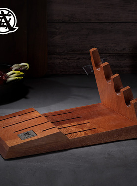 日本三本盛多功能刀架刀具置物架收纳架菜刀实木刀座厨房家用高档