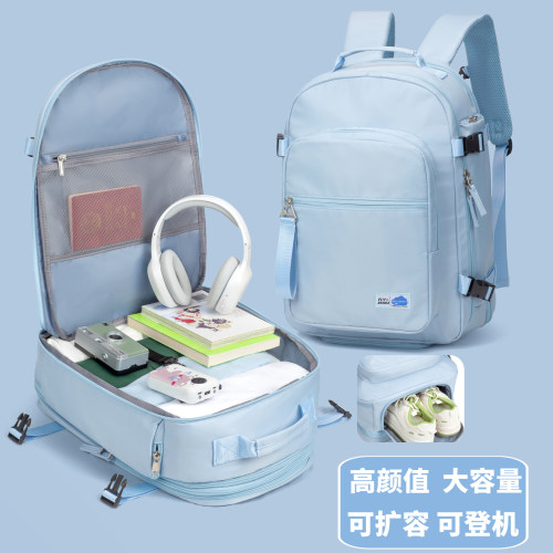 超大容量可扩容旅行双肩背包