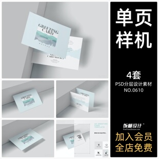 DM单页宣传页文创智能贴图样机模板PSD分层设计素材