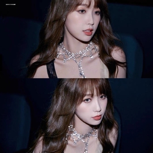 爆款几何形流苏项链夏季模特水钻锁骨链欧美时尚配饰necklac