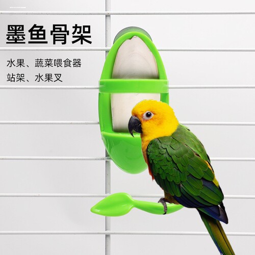 玄凤牡丹虎皮墨鱼骨框喂食篮多功能水果篮鸟食盒鸟用品鹦鹉蔬菜夹