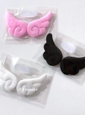 古早y2k日系魔法少女小樱谢安然同款毛绒天使翅膀胸针包包装饰酷