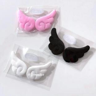 古早y2k日系魔法少女小樱谢安然同款毛绒天使翅膀胸针包包装饰酷