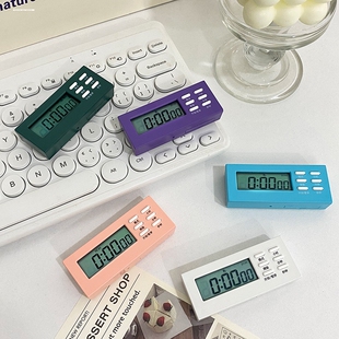 迷你长方形磁吸小闹钟 桌面时钟多功能计时器台钟学习时间管理器
