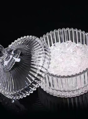 白水晶碎石消磁石净化碗盒子白水晶原石摆件造景石供曼扎宝石