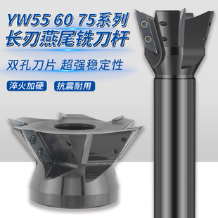 加工中心长刃燕尾铣刀杆XCET3004铣刀盘清根V槽鸠尾55度60度75度