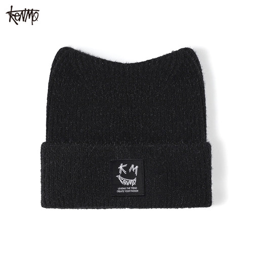 肯默街头嘻哈猫耳针织帽