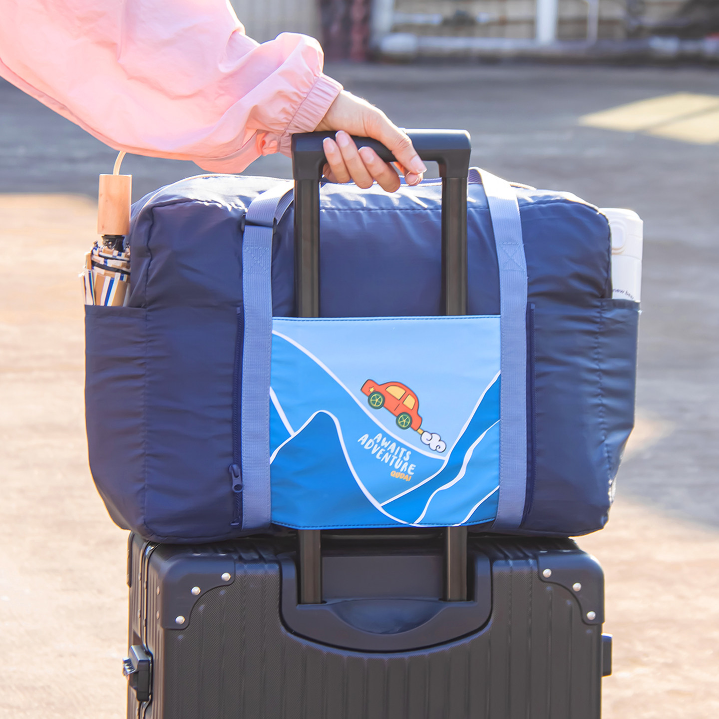 手提旅行包短途旅游登机外出男女出差待产大容量定制可折叠行李袋