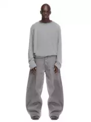 No Faith Studios Stereo Micro-Flared Knife-Cut Pants Casual Loose Washed Faded Baggy Jeans