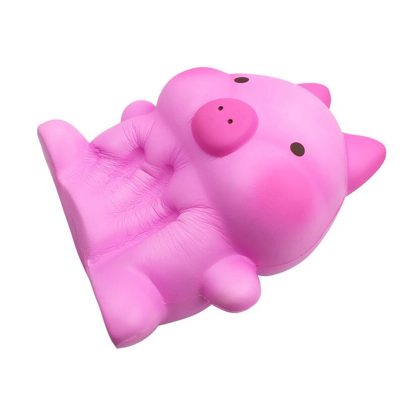 慢s回弹超捏大粉色猪squiPU1205h减y软绵绵捏压玩具