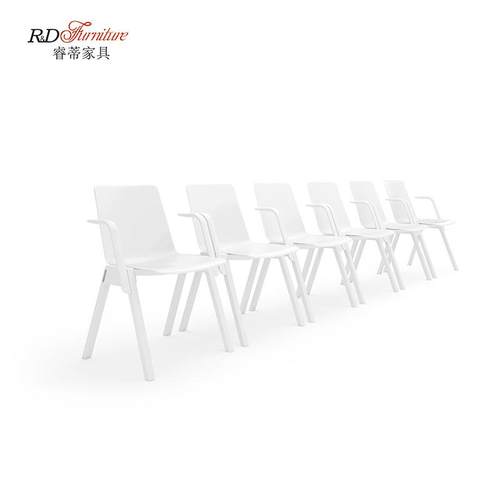 厂家直销可叠推简约会议椅带桌板培训椅带写字板一体会议室开会椅