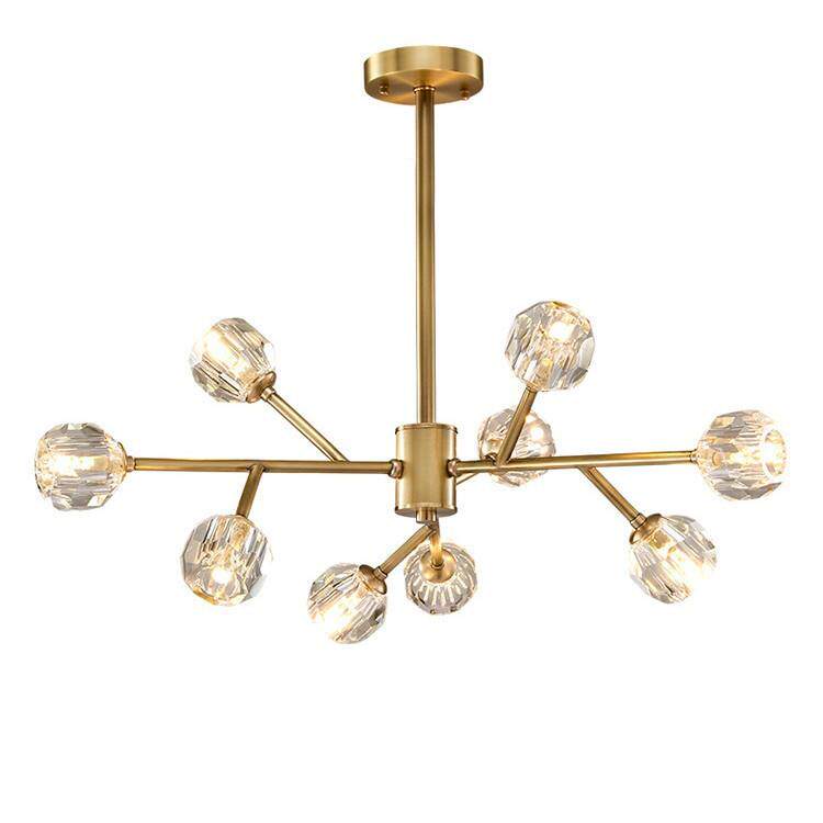 后现代水晶吊灯客厅灯简约现代大气家用餐厅北欧魔豆分子灯具