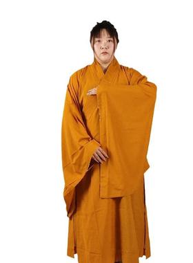 海青居士服女海清僧衣服僧服长衫袈裟大褂和尚服咖啡色黑色木兰色