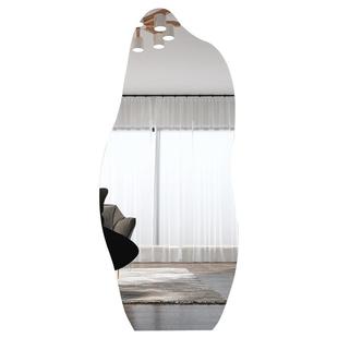 北欧风家用落地穿衣镜卧室全身镜无框试衣镜不规则镜子ins化妆镜