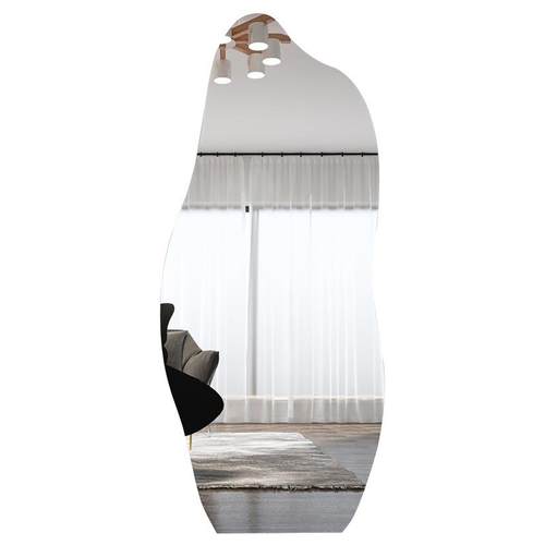 北欧风家用落地穿衣镜卧室全身镜无框试衣镜不规则镜子ins化妆镜