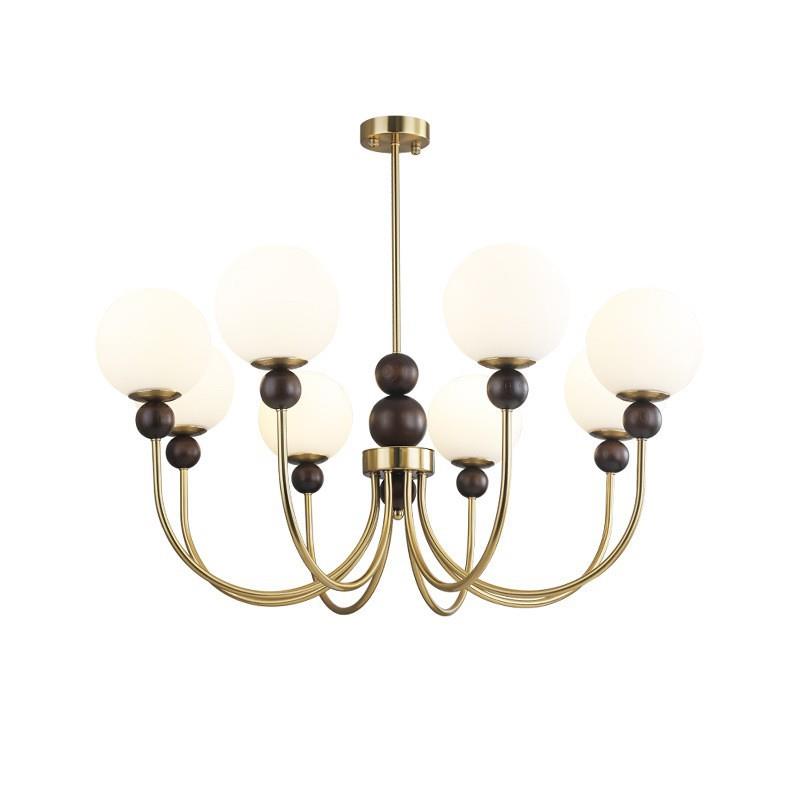 法式613中古吊魔灯豆灯美古式复客厅书房南洋木衣帽间灯胡桃卧室