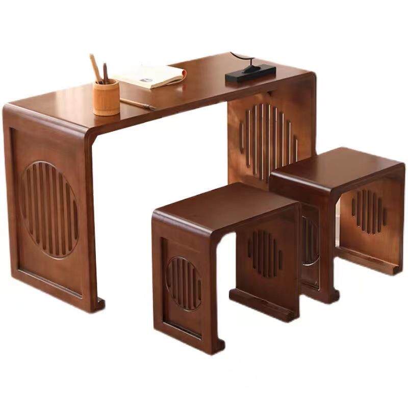 实木中式书法桌子中式古典国学桌家用仿古茶艺围棋桌会议桌大书桌